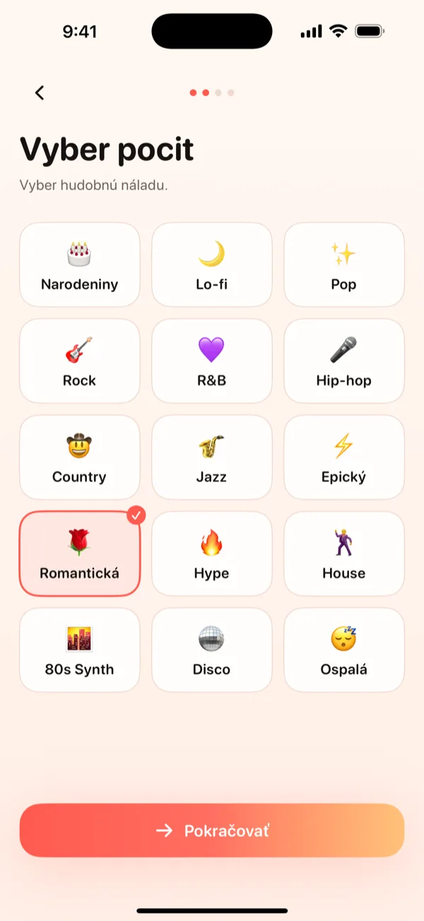 Vyber pocit.